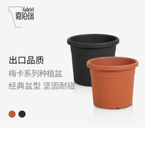 Planting pot Hongyue jiabreimeka series 24#29# flower pot plastic PP material bituminous coal gray mud Red