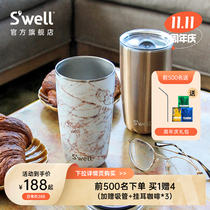 (Drop-down details to buy) Swell mug with lid sip cup warm coffee with cup stainless steel cup