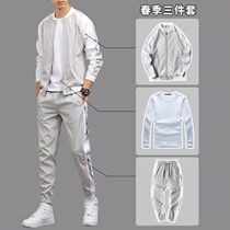 Fugui Bird Spring Autumn New Sports Suit Men Casual Clothing Han Version Trend Casual Baseball Collar Clothes Three Sets