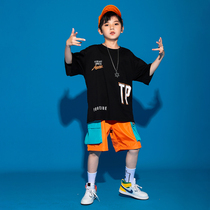 Boys hip-hop tide street dance suit childrens loose drum set performance suit childrens hiphop handsome performance