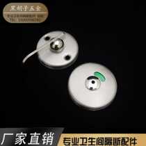 Toilet partition accessories hardware stainless steel unmanned red and green indicator lock flat door lock stacked door lock large round lock