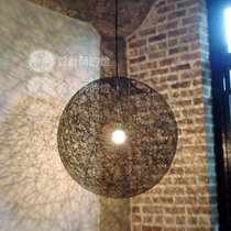 Designers lamp creative cafe chandelier American single-Head Restaurant Bar lamp retro personality twine ball lamps