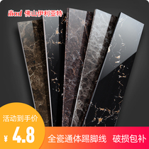 White skirting tile living room 100x800 waveguide line Black Super crystal wall corner sticking strip
