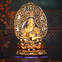 Vanity hidden BodhisattBodhisattBodhisattva Taiwan pure copper-free gold pendulum pieces home living room Buddhist parlour bronze sculptures sit like this statue of Buddha