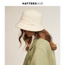 Hat Shihui hat female autumn and winter Joker fishermans hat elegant lady wool winter hat small fragrant wind winter basin hat