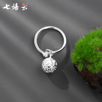 Palace bell sterling silver ring female ins tide retro cold wind simple index finger Japanese light luxury open tail ring net red 925