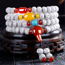 Childrens heart decoration Hainan Star and Moon Bodhi child 108 First Month Gaomi text play Buddha beads Hand string Mens and womens necklace bracelet