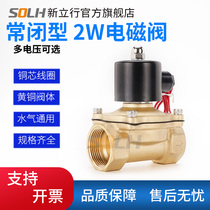 2W220V normally closed electromagnetic water valve gas valve 24V electric control switch valve electric valve pneumatic discharge hydroelectricity valve