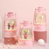 Creative childrens ballet snow crystal ball music box