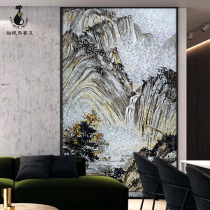 Cat Eye Neoclassical Glass Mosaic Tile TV Background Wall Genguan Cut Painting Living-room Jigsaw Puzzle Collared