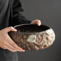 Gilt tea wash Japanese Zen household water Tea washing tea bowl tea ceremony spare parts tea barrel ceramic pen wash