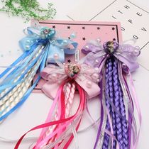 Girls  card headdress Korean Fan Er Aisha Princess wig braids Love sofa clip Frozen accessories foreign style