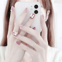 Day Ensemble Meryl finished wearing Bundesliga-style Autumn Winter Fairy Qi short Nail Patch Jelly Micelles