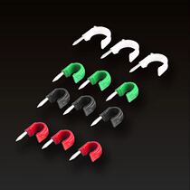 Floor heating pipe clamp nail PVC wire pipe card card card plastic 16 20 25 32 high quality steel nail U-shaped side card