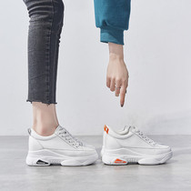 Inner womens shoes 2020 new spring Korean version of Joker white shoes thick bottom muffin Sports Board shoes women X0312
