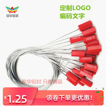 Steel wire seal pumping type disposable lead seal waters anti - lead seal label lock 60CM