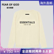 FEAR OF GOD ESSENTIALS New reline men and women High Street Long sleeves Tide Cards Plus Suede Easy Round Neckwear