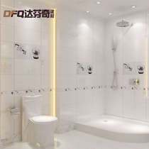 Bathroom tiles Simple modern 300x600 kitchen glazed wall tiles Toilet bathroom non-slip floor tiles pure white