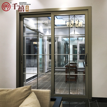 Aluminum alloy sliding door Kitchen door Bedroom door Double glass door Art partition door Living room door Folding entrance door