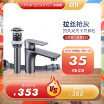 CNSIMPSONS gun gray faucet hot and cold basin faucet bathroom bathroom washbasin table single handle