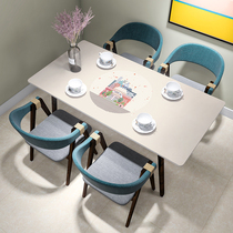 Heat insulation pad waterproof and oil-proof disposable PVC soft glass table mat rectangular household anti-hot coffee table tablecloth thickened