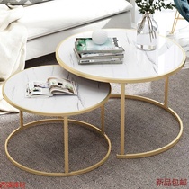 Fashion and fashion tea table simple modern small family mini living room Nordic round iron sofa side