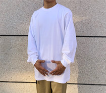 StreetBreakerz New HipHop round neck solid color long sleeves Loose basic T recommendation