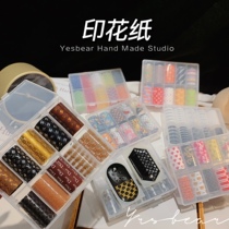 Yesbear big bear hand for big card transfer paper printed paper trademark logo glass paper DIY drop adhesive material