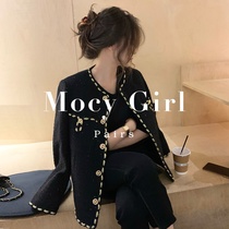 sandro asw small fragrant wind tweed coat female 2021 autumn and winter New Korean version of temperament celebrity cardigan top