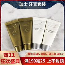 Swiss smile Swiss smile diamond gold toothpaste travel set bright teeth whitening teeth to tooth stains