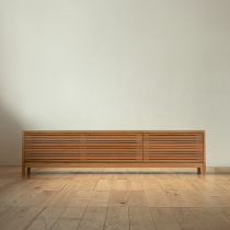 MUMO wood ink simple series flip door TV cabinet living room storage solid wood furniture