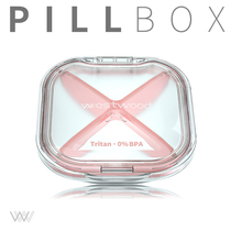 Pillbox portable Womens Small medicine box for a week travel portable charge sealed pill storage box Japan