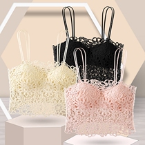 Lace beauty back core bra short outwear inside thin summer anti-walking dairy underwear