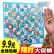 Enlightenment desktop checkers Snake Chess childrens puzzle game chess parent-child interactive chess toys kindergarten students small gifts