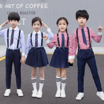 Boys and girls kindergarten recitation primary school students with pants suit cantatany costume childrens performance school uniform