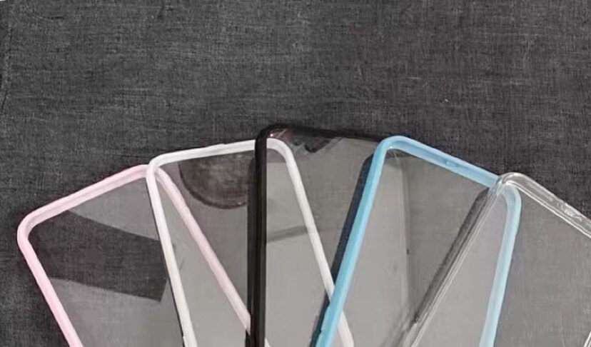 (Xi Xi Groceries) iPhone Apple groove Flat material shell DIY color edge Hard bottom soft-side mobile phone protective shell