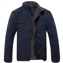 Day special winter New outdoor cardigan warm plus velvet padded fleece men large size fleece jacket