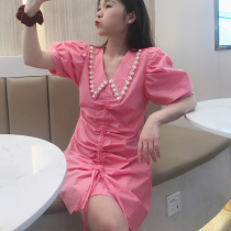 145 short skirt xxs first love skirt xs150 Platycodon grandiflorum dress summer 70kg women plus small size dress