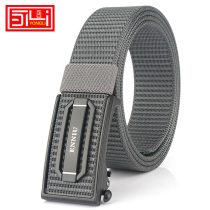 Automatic buckle belt mens tide ins canvas casual denim overalls belt quick-drying toothless non-porous nylon belt