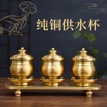 Pure copper water supply Cup for Buddha Cup home Buddha Temple Buddha worship Xianyin God Guanyin God Guan Gong Gong Cup Buddhist supplies