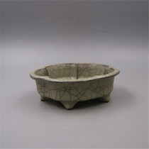 Song Guanyao Multilateral Wash Narcissus Antique Antiques Old Porcelain Old Porcelain Old Objects Collection Home ornaments