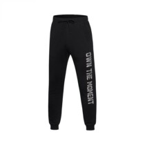 Li Ning mens winter new velvet sports life sweatpants sports pants rib closure mens sportswear AKLM295