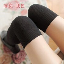 Black thin stitching socks stockings with half-bottomed tiled flesh-colored pantyhose fake high-tube fake stockings Spring and Autumn
