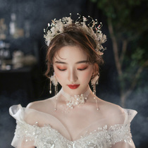 Bride hair accessories set Mori Stars dried flower handmade super Fairy Jewelry Korean Joker wedding headdress hair hoop