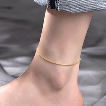 Net red anklet female 2021 New ins niche design 18K gold rose Jinsen fairy titanium steel does not fade