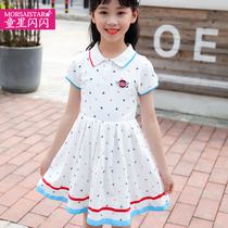 Girls dress 2022 new summer dress foreign air children necropolis princess dress Academy windy red trendy dresses