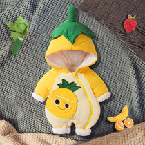 Baby autumn clothes Baby one-piece spring and autumn newborn suit female hug clothes autumn and winter clothes go out male super cute autumn models