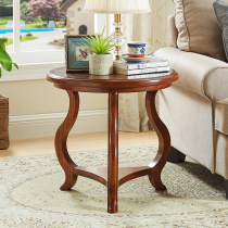 Sofa side a few round a few side table American corner few mini coffee table simple European style bedside table side cabinet small round table