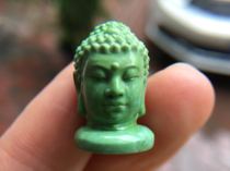Yihuan jewelry new products hot sale of raw ore high porcelain turquoise rapeseed yellow Seiko carved Shakyamuni pendant seal