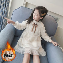 Girls Spring and Autumn Winter Princess Dress 2021 New Children's Long Sleeve Dress Little Girl's Western Style Paggy Dress Dance